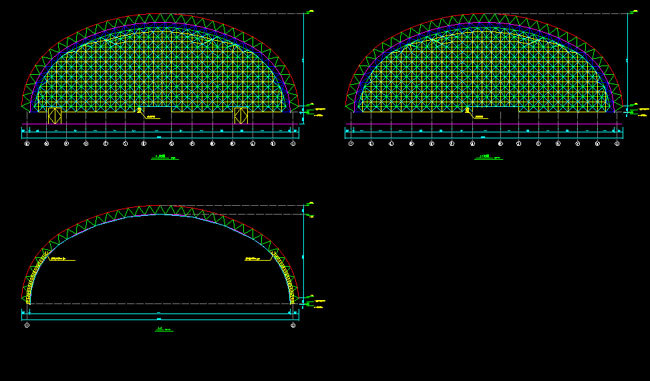 虎林跨度110米，拱高35_7米煤棚网架