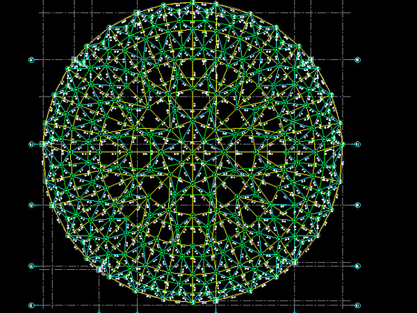 虎林明光正元广场圆形网架
